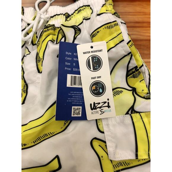 UZZI Banana Swimsuit Swim Boys Shorts Trunks Size S NWT Vacation Fun Pool - Picture 11 of 11